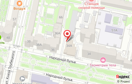 Банкомат БИНБАНК на Народном бульваре, 34а на карте
