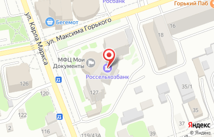 Многофункциональный центр Мои документы на улице М.Горького на карте