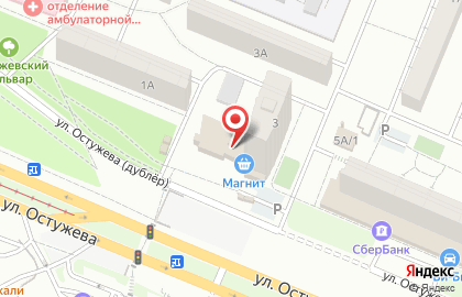 Магазин бытовой химии Хозяюшка в Железнодорожном районе на карте