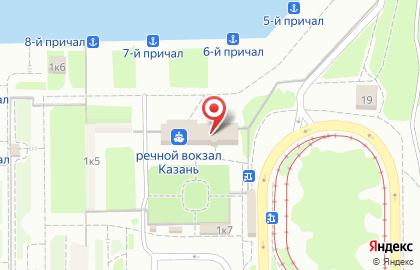 Речной порт в Казани на карте
