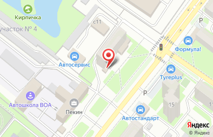 Магазин автотоваров Бампер 48 в Октябрьском районе на карте