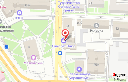 Киоск фастфудной продукции, Центральный округ на улице Орджоникидзе на карте