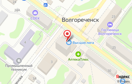 Магазин Высшая лига в Костроме на карте