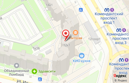 Регулировка пластиковых окон Комендантский Проспект на карте