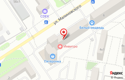 Русская Дверь на улице Малиновского на карте