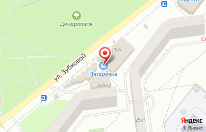 Торговый центр Дашковская Ярмарка на улице Зубковой на карте