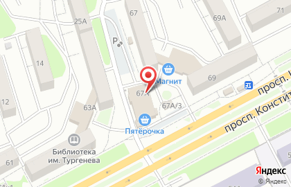 Банкомат Ханты-Мансийский банк Открытие на улице Конституции на карте