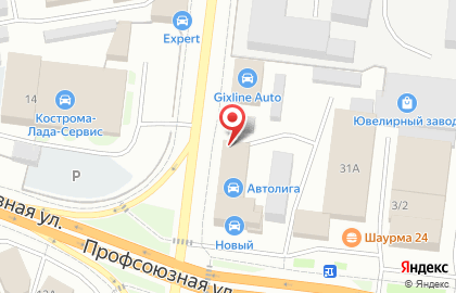 Магазин автозапчастей Автолига в Костроме на карте