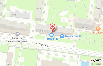 Три поросёнка на улице Попова на карте