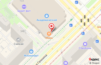 Кафе Япона Мама на улице Краснолесья на карте