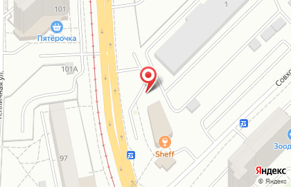 Магазин автозапчастей, ООО ОМЕГА-ЕК на Шефской улице на карте