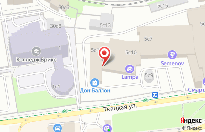 ЗАО КБ Независимый Строительный Банк на Ткацкой улице на карте