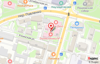 Владивостокская поликлиника №1 в Фрунзенском районе на карте