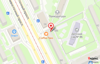 Вектор на Дальневосточном проспекте на карте