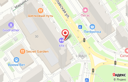 Сеть фитнес-кафе Fresh Fit на Братиславской улице на карте