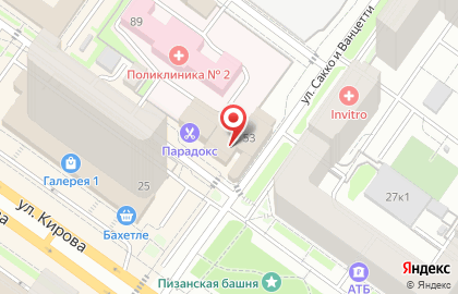 Октябрьский район Киоск по продаже фруктов и овощей в Октябрьском районе на карте