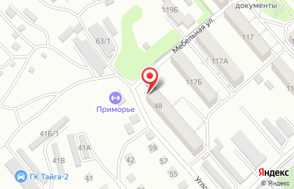 Продуктовый магазин Лиана на Угловой улице на карте