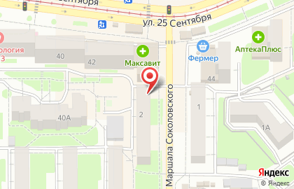 Аптека Линия Здоровья на улице Маршала Соколовского на карте