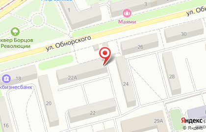 Магазин Алтайские продукты на улице Обнорского на карте