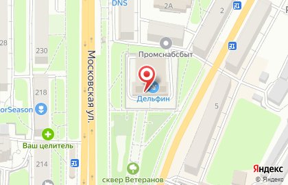Спортивно-оздоровительный центр Дельфин на Московской улице на карте