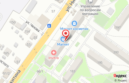 Супермаркет Магнит в Новосибирске на карте