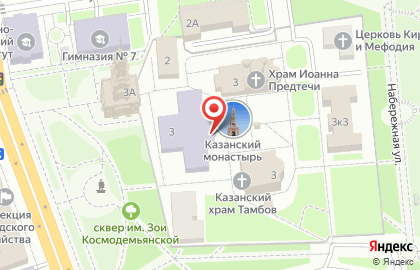 Казанский Богородичный мужской монастырь на карте