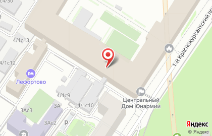 Школа танцев Жете в 1-м Краснокурсантском проезде на карте