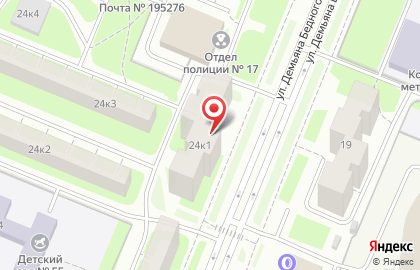 Городская поликлиника №96 на метро Гражданский проспект на карте