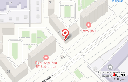 Парикмахерская у дома в Курчатовском районе на карте