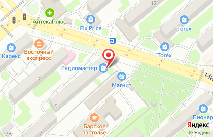Магазин Радиомастер на Минской улице на карте