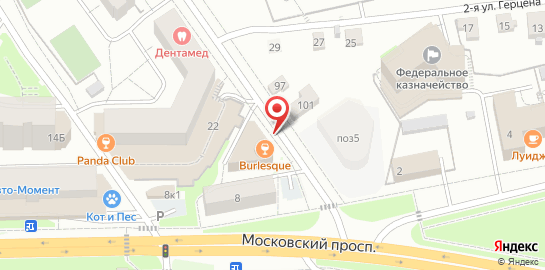 Ночной клуб BURLESQUE на Водопроводной улице на карте