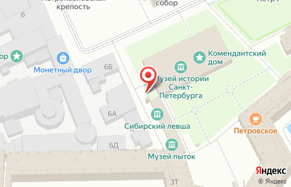Киоск по продаже хлебобулочных изделий в Петроградском районе на карте