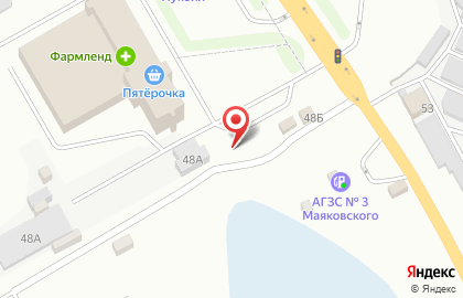 Магазин хлебобулочных и кондитерских изделий на улице Маяковского на карте