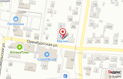Супермаркет цифровой и бытовой техники DNS на Оренбургской улице на карте