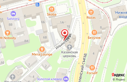 Most на Ильинской улице на карте