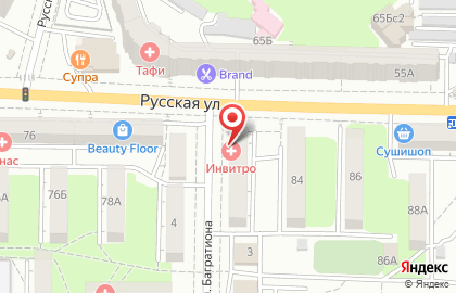 Медицинская компания Инвитро в Советском районе на карте
