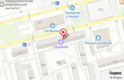 Терминал СберБанк в Невинномысске на карте