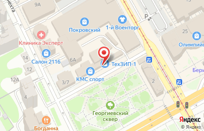 Ателье №1 в Центральном районе на карте