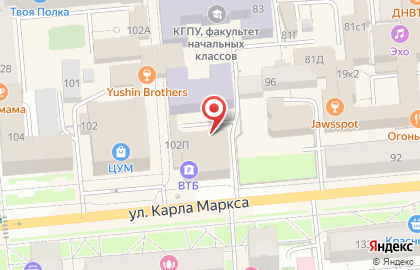 Автостоянка в Красноярске на карте