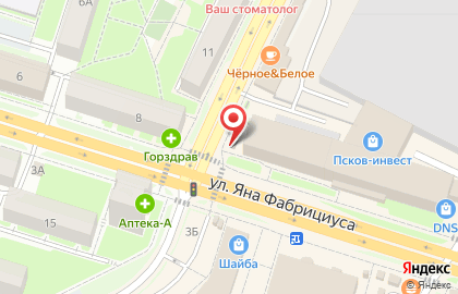 Победа на улице Яна Фабрициуса на карте