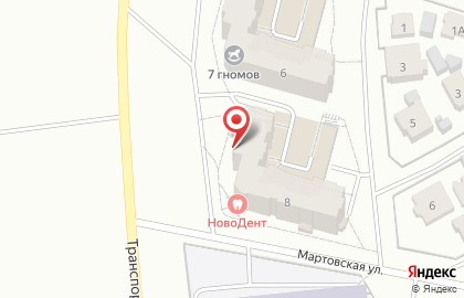 Детский сад 7 гномов на Мартовской улице на карте