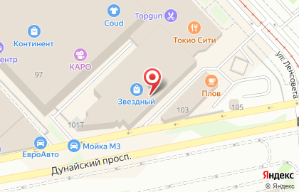 Торговый комплекс Звездный в Московском районе на карте