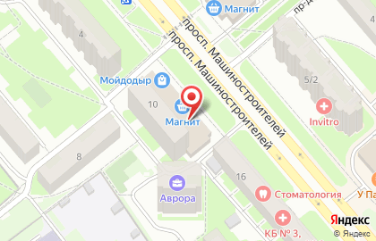 Ярославский филиал Банкомат, АКБ Росбанк на проспекте Машиностроителей, 10 на карте