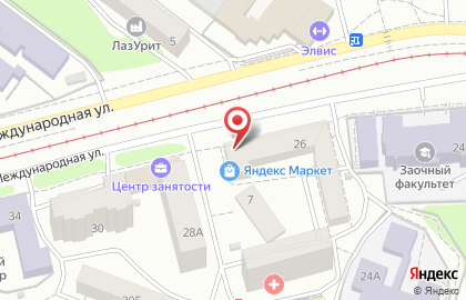 Сервисный центр Tesla на Международной улице на карте