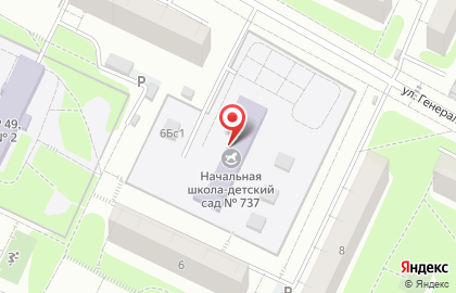 Начальная школа-детский сад №737 коррекционного вида на метро Беляево на карте