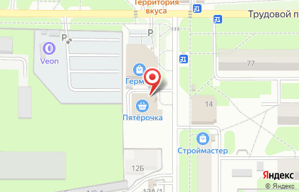 Дискаунтер Пятёрочка в Донском проезде в Новомосковске на карте