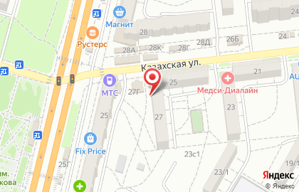 Федеральная сеть салонов красоты ЦирюльникЪ на Казахской улице на карте