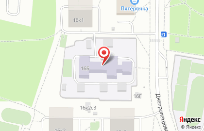 Средняя общеобразовательная школа №556 с дошкольным отделением на Днепропетровской улице, 16б на карте