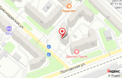 Стоматология Династия на Краснодарской улице на карте