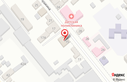 Территориальный отдел УФК по Тамбовской области на улице Пушкина на карте